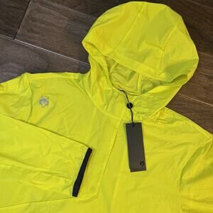 NWT Greyson Newago Pac Lite Men’s Small Windbreaker Jacket Stretch Radium Yellow